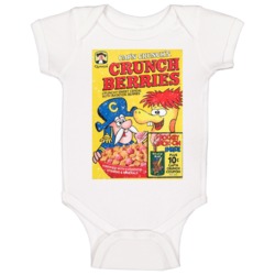 Cap'n Crunch Berries Retro Cereal Box Vintage Worn Look Baby One 