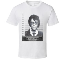Elvis Presley Celebrity Mugshot Police Department T Shirt