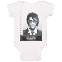 Elvis Presley Celebrity Mugshot Police Department Baby One Piece