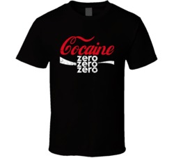 Cocaine Zero Zero Zero Don Minu Cola Logo Parody Movie Fan T Shirt