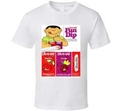 Lik-m-aid Fun Dip Retro Candy Wrapper Label Logo Poster T Shirt