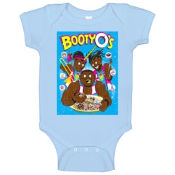 Booty O's Wrestling Cereal Retro Box Poster Baby One Piece