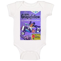 Sir Grapefellow Grape Cereal Retro Box Poster Baby One Piece