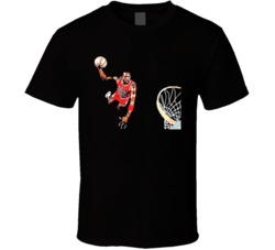 Pixel Michael Jordan Dunking Chicago Basketball Legend Fan T Shirt