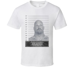 Steve Austin Famous Sports Star Mugshot Police Department T Shirt