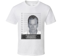Kiefer Sutherland Mugshot Police Department T Shirt