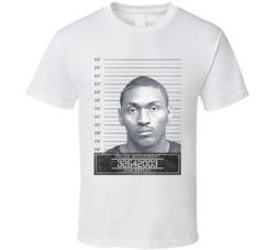 Ron Artest Famous Sports Star Mugshot Police Department T Shirt