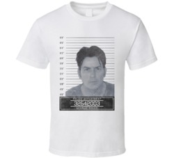 Charlie Sheen Celebrity Mugshot Police Department T Shirt