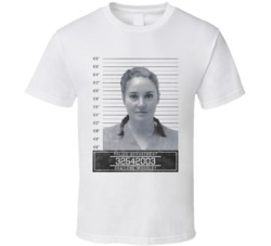 Shailene Woodley Celebrity Mugshot Police Department T Shirt