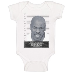 Mike Tyson Celebrity Mugshot Police Department Baby One Piece