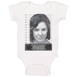 Luann De Lessepst Celebrity Mugshot Police Department Baby One Piece