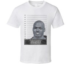Adrian Peterson Famous Sports Star Mugshot Police Department T Shirt