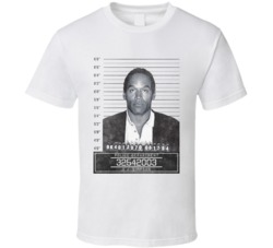 Oj Simpson  Famous Sports Star Mugshot Police Department T Shirt