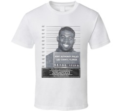 Deion Sanders Famous Sports Star Mugshot Police Department T Shirt