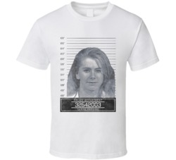 Tanya Harding Famous Sports Star Mugshot Police Department T Shirt