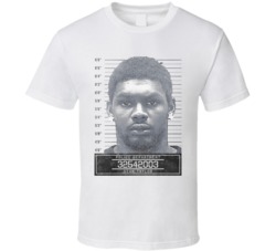 Sean Taylor Famous Sports Star Mugshot Police Department T Shirt