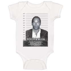 Oj Simpson  Famous Sports Star Mugshot Police Department Baby One Piec