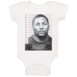 Ray Lewis Famous Sports Star Mugshot Police Department Baby One Piece