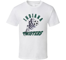 Indiana Twisters Continental Indoor Soccer League Retro Team Logo T Sh