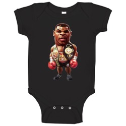Mike Tyson Cartoon Retro Boxing Fan Baby One Piece