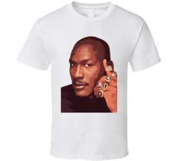 Michael Jordan Basketball Rings Cartoon T Shirt