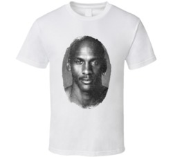 Michael Jordan Black White Portrait T Shirt