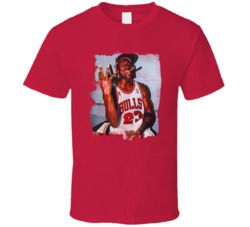 Michael Jordan Chicago Basketball Champion Distressed Look T Shirt