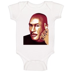 Michael Jordan Art Cartoon Basketball Baby One Piece