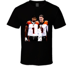 Jamarr Chase Joe Burrow Cincinnati Football Cartoon T Shirt