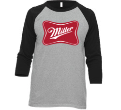 Miller Beer Wisconsin Signature Alcohol Raglan T Shirt