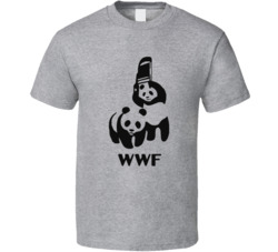 Wwf Panda Funny World Wide Fund For Nature Wrestling Parody T Shirt
