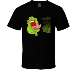 Ghostbusters Slimer Mass Hysteria Favorite Movie Quotes T Shirt
