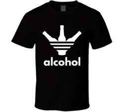 Alcohol Funny Adidas Parody Drinking T Shirt