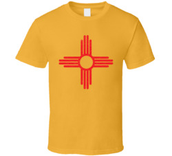 New Mexico State Flag Distressed T Shirt