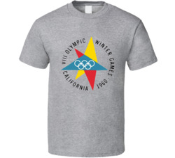 Squaw Valley California Winter Olympics 1960 Retro Logo Sport Fan T Sh
