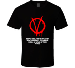 V For Vendetta Symbol People Should Not Be Afraid Of Their Government 