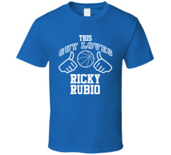 Ricky Rubio This Guy Loves Heart Minnesota Basketball T Shirt