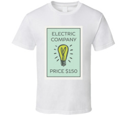Electric Company Monopoly Game Card Vintage T Shirt