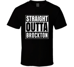 Straight Outta Brockton Massachusetts City Grunge Parody Cool T Shirt