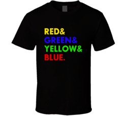 Red Green Yellow Blue Wrong Color Funny T Shirt