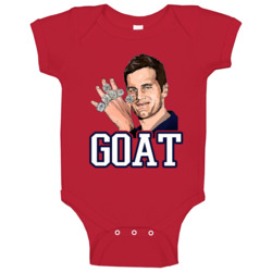 Tom Brady 7 Rings Goat Champion Tampa Bay Legend Funny Baby One Piece