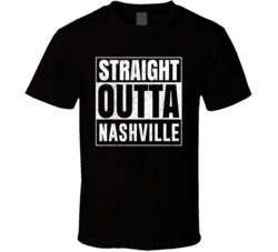 Straight Outta Nashville Tennessee City Grunge Parody Cool T Shirt