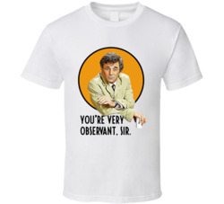 You're Very Observant Sir Columbo Peter Falk Quote Tv Series Fan 