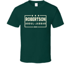 Oscar Robertson Kareem Abdul-jabbar For President 2024 Milwaukee Baske