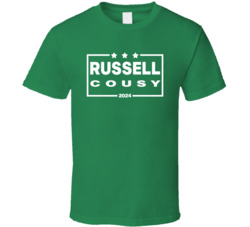 Bill Russell Bob Cousy For President 2024 Boston Basketball Fan T Shir