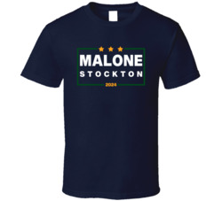 Karl Malone John Stockton For President 2024 Utah Basketball Fan T Shi
