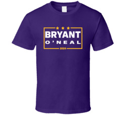 Kobe Bryant Shaquille O'neal For President 2024 Los Angeles L Bas