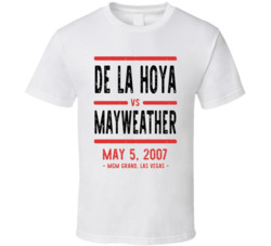 De La Hoya Vs Mayweather May 5 2007 Mgm Grand Las Vegas Boxing T Shirt