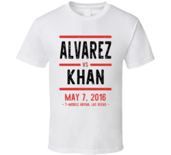 Alvarez Vs Khan May 7 2016 T-mobile Arena Las Vegas Boxing T Shirt