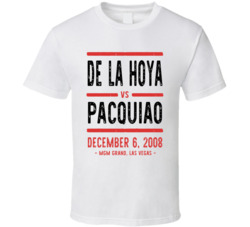 De La Hoya Vs Pacquiao December 6 2008 Mgm Grand Las Vegas Boxing T Sh